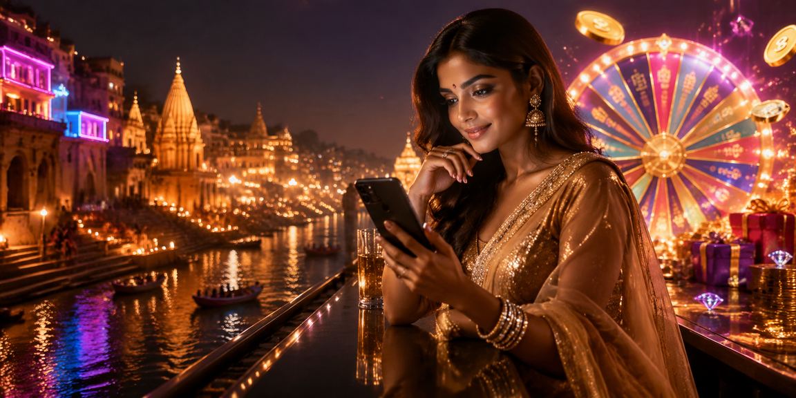 Varanasi ghats and roulette casino Bollywood style